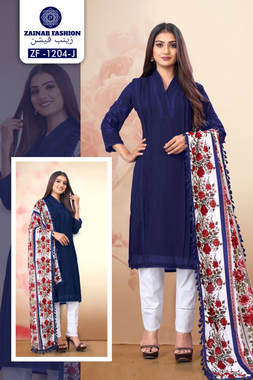 Zainab Aghanoor Ethnic Wear Wholesale Georgette Readymade Suits 